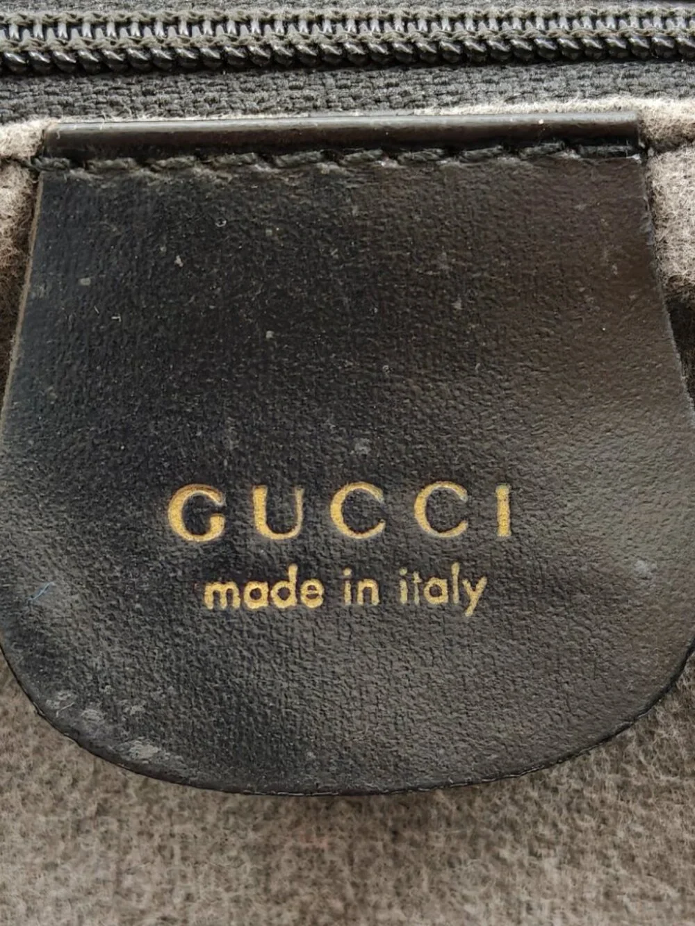 Gucci Vintage Black Suede Shoulder Bag Gold Tone Bar Top Minimalist Evening Bag